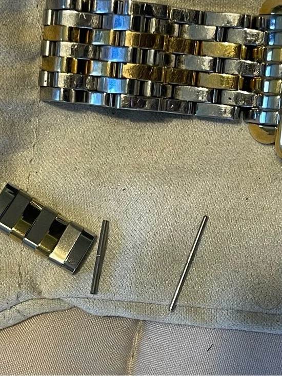 Michele Two-Tone Diamond Deco Square Chronograph Watch - Picture 6 of 6